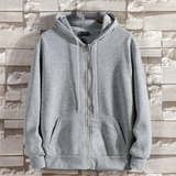 Lorand – trendiger herren-hoodie mit reißverschluss – Grau