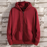 Lorand – trendiger herren-hoodie mit reißverschluss – Rot
