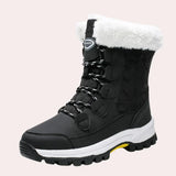 Arika - mit kunstfell gefütterte schneestiefel für frauen – Schwarz