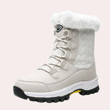 Arika - mit kunstfell gefütterte schneestiefel für frauen – Beige