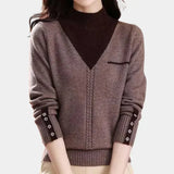 Tica – stylischer strickpullover für damen – Braun