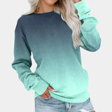 Ivet – trendiger pullover mit farbverlauf für damen – Grün