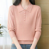 Elitsa – schlichter strickpullover für damen – Hellrose