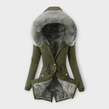 Maurelle – Winterjacke mit Fellkapuze – Grün