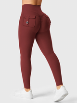 Zerovix | Atmungsaktive Leggings für Damen Sommer Fit – Burgunderrot