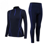 Veltara | Warme Winter Komfort Thermounterwäsche Set für Damen – Marineblau