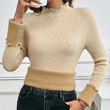 Ianthe – eleganter warmer pullover für damen – Khaki
