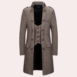 Johnny - stilvolle mittellange Jacke für den modernen mann – Khaki