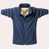 Larry - luxuriöse und bequeme winterjacke für herren – Marineblau