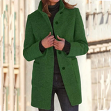 Elegante damenjacke mit stehkragen - camille – Grün