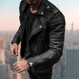 Die stylische und einzigartige Lederjacke - JACK – Schwarz