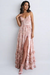 Savenora | Elegantes fließendes Sommerkleid – Rosa