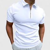 Lucas | Poloshirt mit Reißverschluss – Weiß