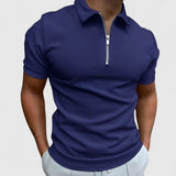 Lucas | Poloshirt mit Reißverschluss – Dunkelblau