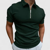 Lucas | Poloshirt mit Reißverschluss – Grün