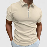 Lucas | Poloshirt mit Reißverschluss – Beige