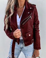 Leder-sommerjacke – casey – Weinrot