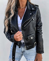 Leder-sommerjacke – casey – Schwarz