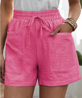 Lotta | Luftige Paperbag-Shorts – Rosa
