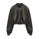 Carmen – trendige bikerjacke für damen – Braun