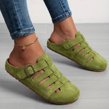 Nathalie | Gemütliche Slip-On-Mulesandalen – Grün