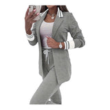 COZYSET Damen Entspanntes Zweiteiliges Outfit – Grau