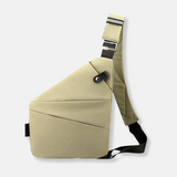 Unisex Schlank Anti-Diebstahl Umhängetasche | Klein – Creme