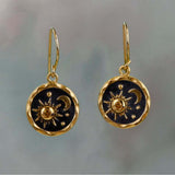 Ohrringe mit Sonne und Mond in Gold und Silber – Gold