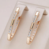 Elegante Zirkonia-Ohrringe in Gold – Gold