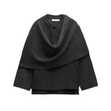 Sylvi | Warmer Oversize-Mantel – Dunkelgrau