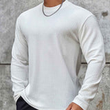 Sportlicher Herren Fitness Pullover – Weiß