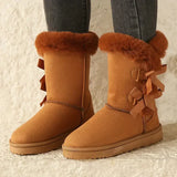 Klassische, mittelhohe schneestiefel für damen – marianne – Kamel
