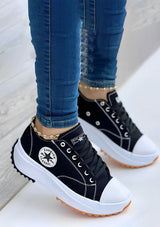 CanvasShoes - Modische Damensneaker – Schwarz