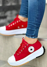 CanvasShoes - Modische Damensneaker – Rot