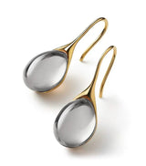Kristall-Ohrringe in Gold und Silber – Grau