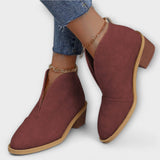 Zoe – Elegante Stiefeletten für jeden Tag – Weinrot