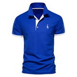 T-SHIRT POLO LÄSSIG – Blau