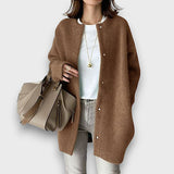 Teresa – Weicher Wollcardigan mit eleganter Linie – Karamell