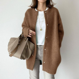 Sophie™ - Eleganter Cashmere-Cardigan – Karamellbraun
