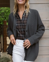 Marian | Gemütlicher Cardigan – Carbon