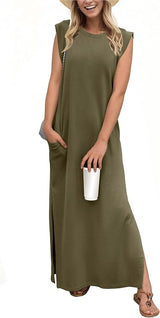 Cataleya | Knitterfreies Kleid – Grün
