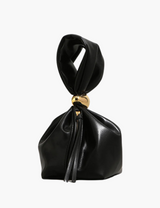 Elegante Bucket-Bag mit Ringdetail – Schwarz