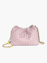 Geflochtene Schultertasche – Lavendel