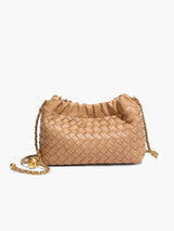 Geflochtene Schultertasche – Beige
