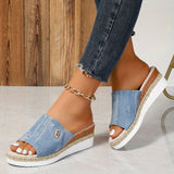 Celmiva™ – Damen Plateau Sandalen Mit Komfort Und Eleganz Für Den Sommer – Hellblau