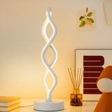 Ceryn | Minimalistische spiralförmige LED-Schreibtischlampe – Weiß