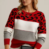 Cherry™ - Trendiger, schicker gemusterter Pullover – Rot
