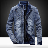 Lässige baumwoll-jeansjacke für herren – tyrone – Blau