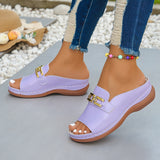 CharmVita™ – Elegante Damen Keilsandalen mit Komfort & Stil – Lila