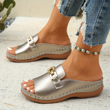 CharmVita™ – Elegante Damen Keilsandalen mit Komfort & Stil – Hellgrau